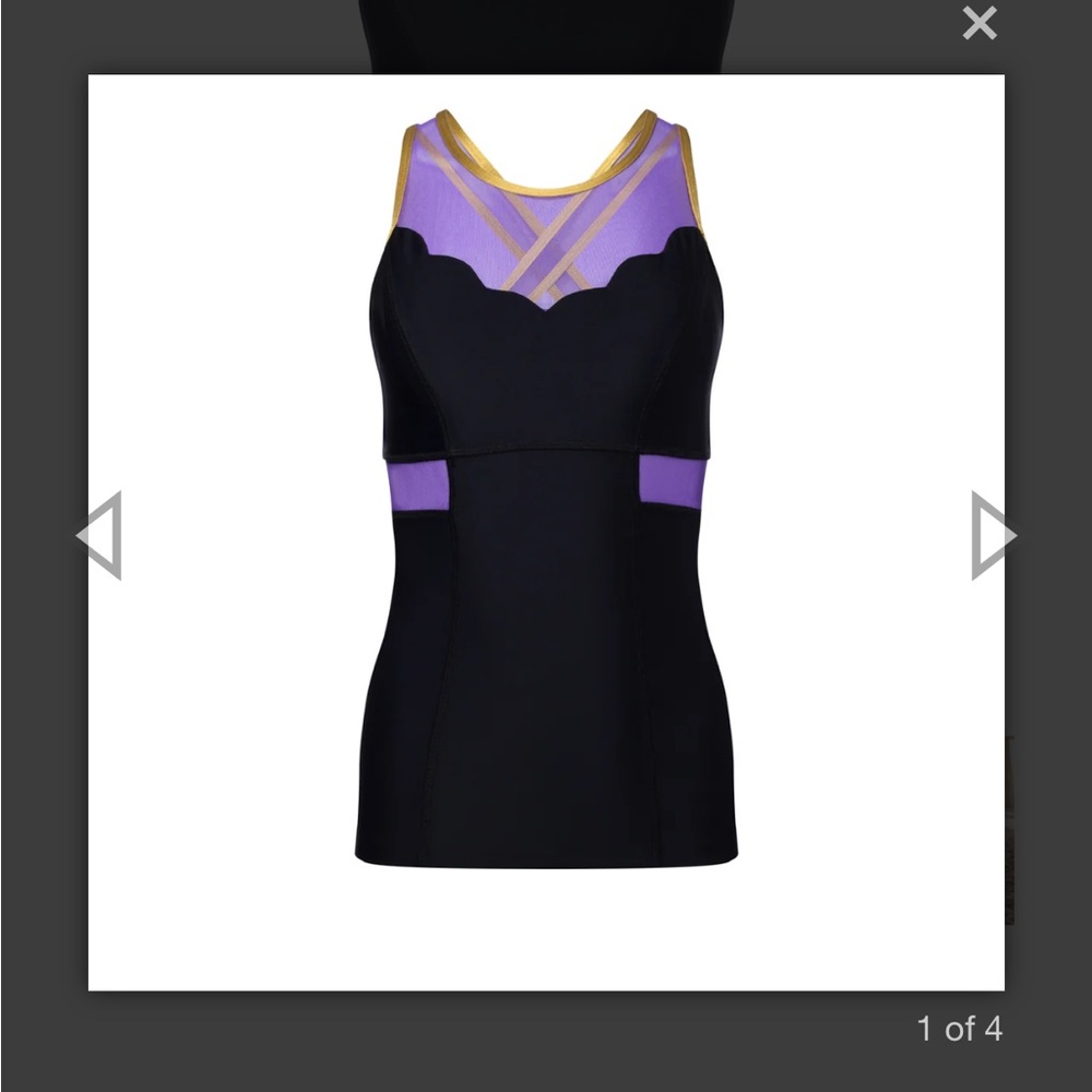 Elegant Black and Purple Tank Top